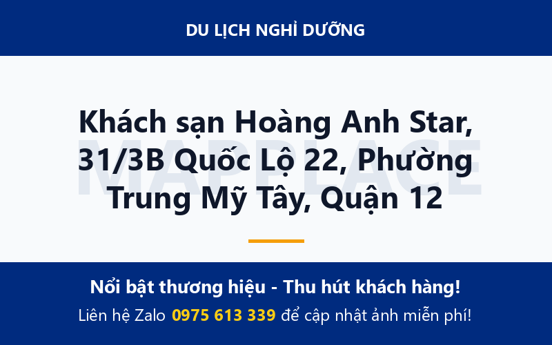 Khách sạn Hoàng Anh Star, 31/3B Quốc Lộ 22, Phường Trung Mỹ Tây, Quận 12