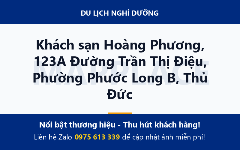 Khách sạn Hoàng Phương, 123A Đường Trần Thị Điệu, Phường Phước Long B, Thủ Đức