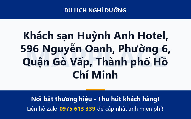 Khách sạn Huỳnh Anh Hotel, 596 Nguyễn Oanh, Phường 6, Quận Gò Vấp, Thành phố Hồ Chí Minh