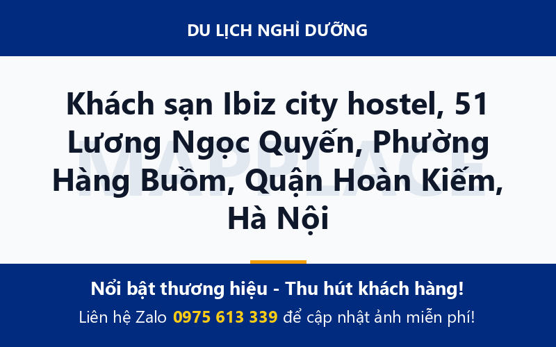 Khách sạn Ibiz city hostel, 51 Lương Ngọc Quyến, Phường Hàng Buồm, Quận Hoàn Kiếm, Hà Nội