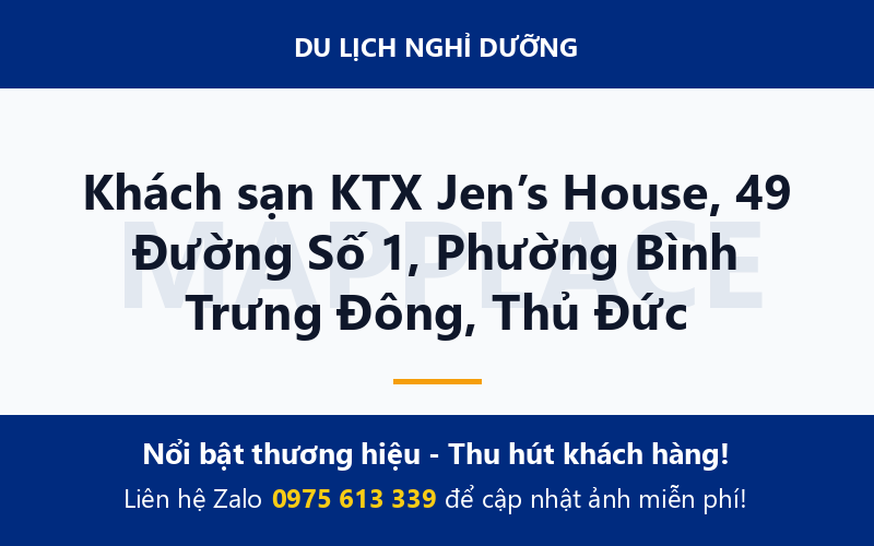Khách sạn KTX Jen’s House, 49 Đường Số 1, Phường Bình Trưng Đông, Thủ Đức