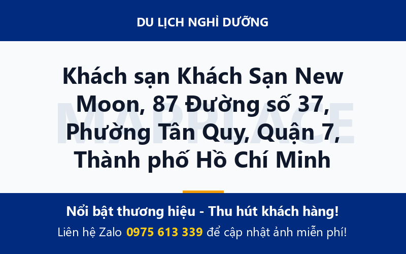 Khách sạn Khách Sạn New Moon, 87 Đường số 37, Phường Tân Quy, Quận 7, Thành phố Hồ Chí Minh