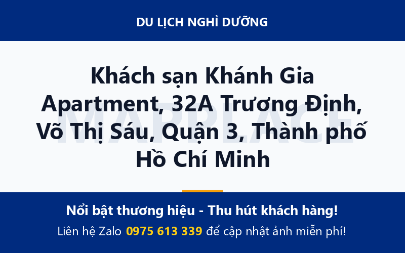 Khách sạn Khánh Gia Apartment, 32A Trương Định, Võ Thị Sáu, Quận 3, Thành phố Hồ Chí Minh
