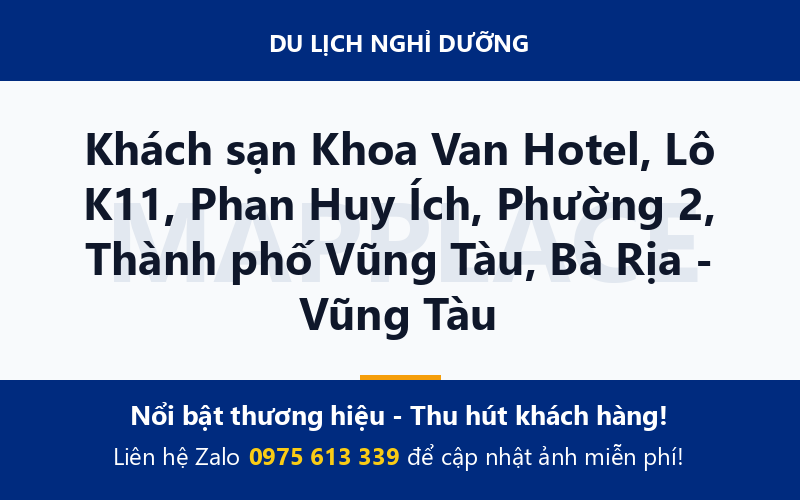 Khách sạn Khoa Van Hotel, Lô K11, Phan Huy Ích, Phường 2, Thành phố Vũng Tàu, Bà Rịa - Vũng Tàu
