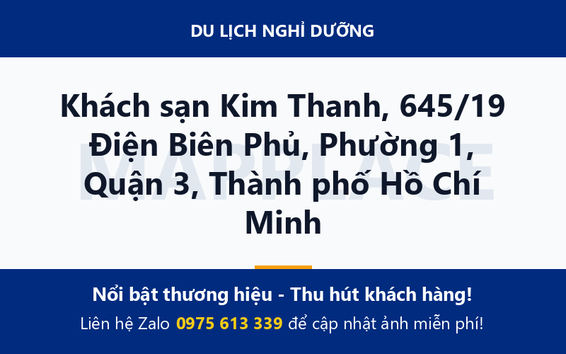 Khách sạn Kim Thanh, 645/19 Điện Biên Phủ, Phường 1, Quận 3, Thành phố Hồ Chí Minh
