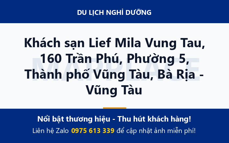Khách sạn Lief Mila Vung Tau, 160 Trần Phú, Phường 5, Thành phố Vũng Tàu, Bà Rịa - Vũng Tàu