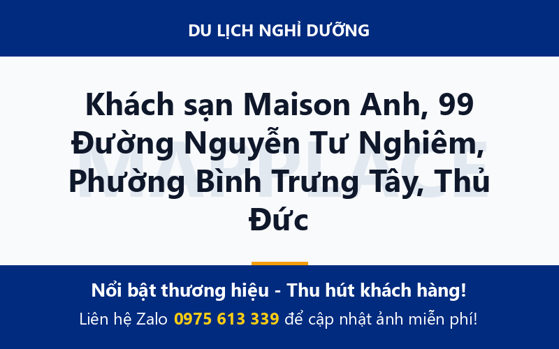 Khách sạn Maison Anh, 99 Đường Nguyễn Tư Nghiêm, Phường Bình Trưng Tây, Thủ Đức