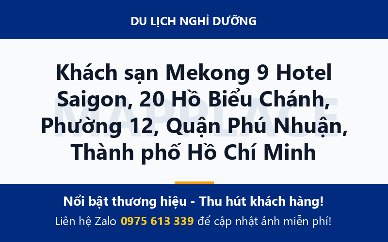 Khách sạn Mekong 9 Hotel Saigon, 20 Hồ Biểu Chánh, Phường 12, Quận Phú Nhuận, Thành phố Hồ Chí Minh