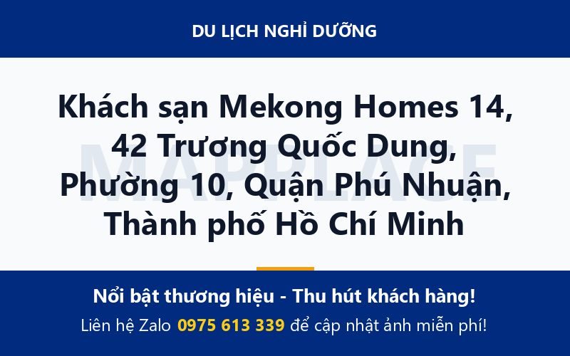 Khách sạn Mekong Homes 14, 42 Trương Quốc Dung, Phường 10, Quận Phú Nhuận, Thành phố Hồ Chí Minh