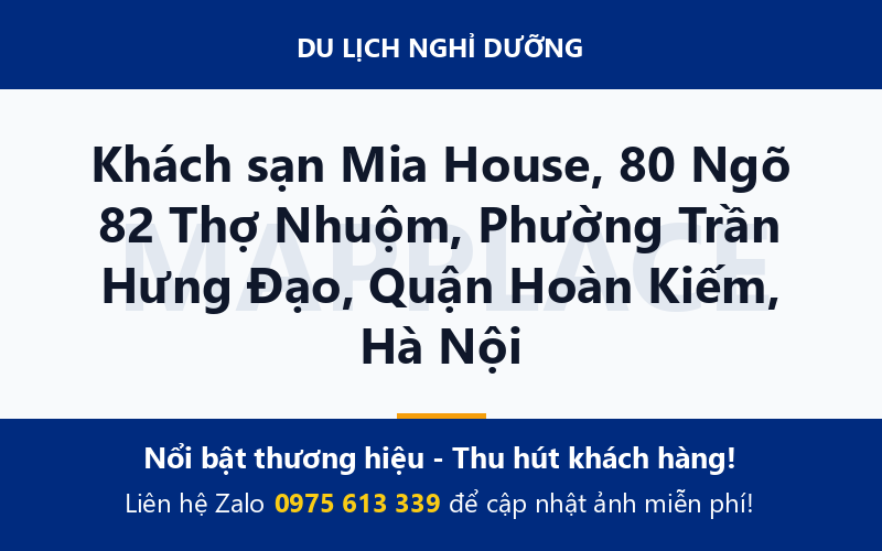 Khách sạn Mia House, 80 Ngõ 82 Thợ Nhuộm, Phường Trần Hưng Đạo, Quận Hoàn Kiếm, Hà Nội
