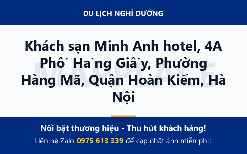 Khách sạn Minh Anh hotel, 4A Phố Hàng Giấy, Phường Hàng Mã, Quận Hoàn Kiếm, Hà Nội
