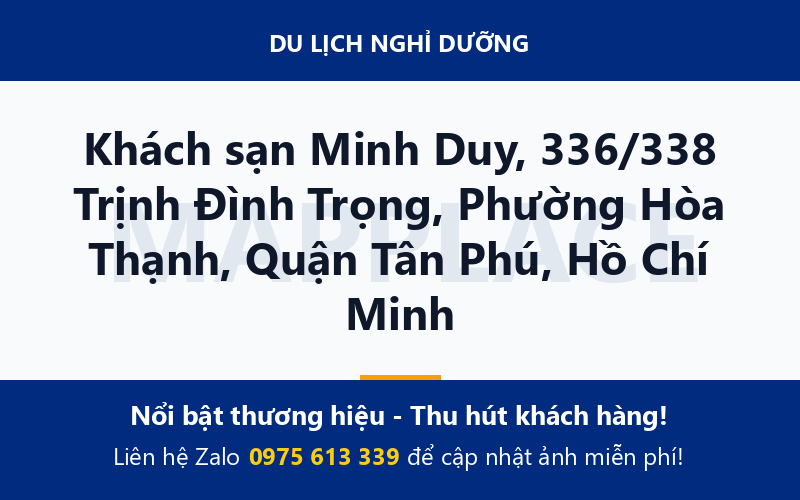 Khách sạn Minh Duy, 336/338 Trịnh Đình Trọng, Phường Hòa Thạnh, Quận Tân Phú, Hồ Chí Minh