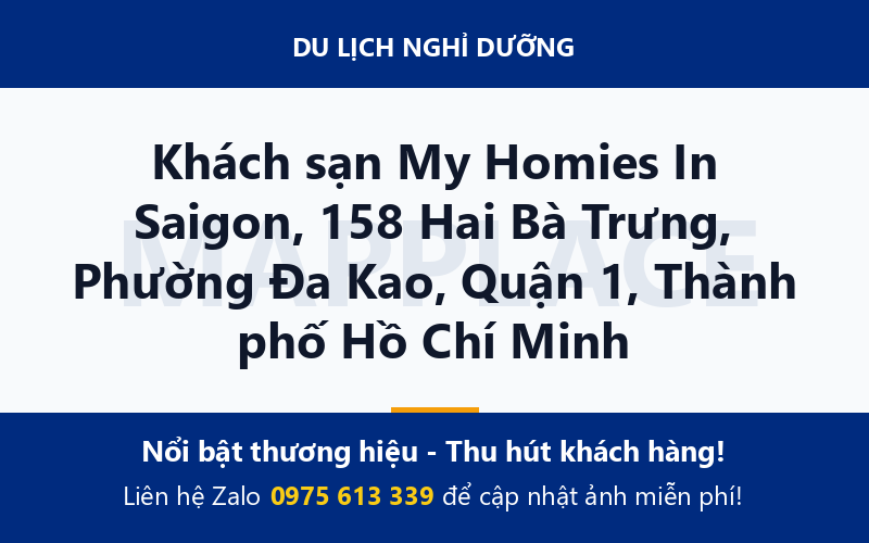 Khách sạn My Homies In Saigon, 158 Hai Bà Trưng, Phường Đa Kao, Quận 1, Thành phố Hồ Chí Minh