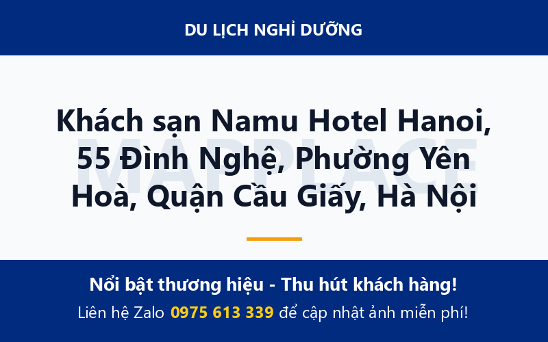 Khách sạn Namu Hotel Hanoi, 55 Đình Nghệ, Phường Yên Hoà, Quận Cầu Giấy, Hà Nội