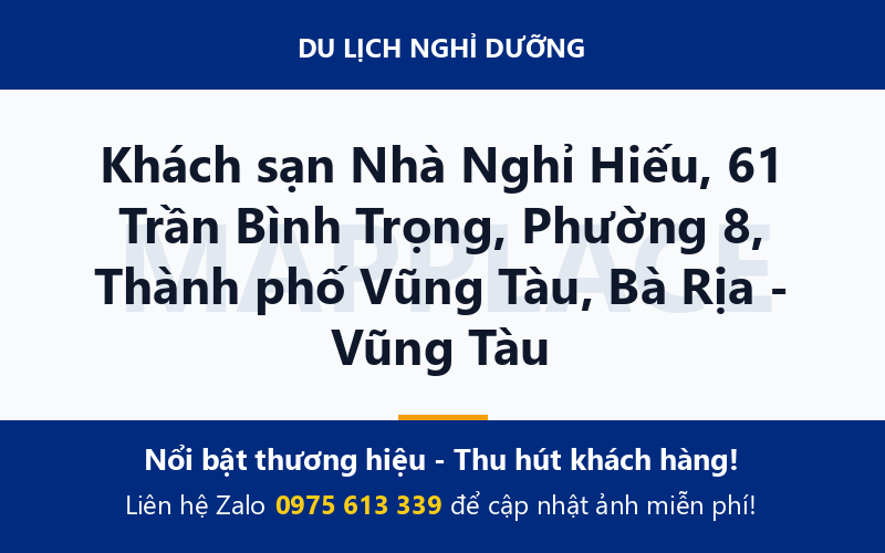 Khách sạn Nhà Nghỉ Hiếu, 61 Trần Bình Trọng, Phường 8, Thành phố Vũng Tàu, Bà Rịa - Vũng Tàu