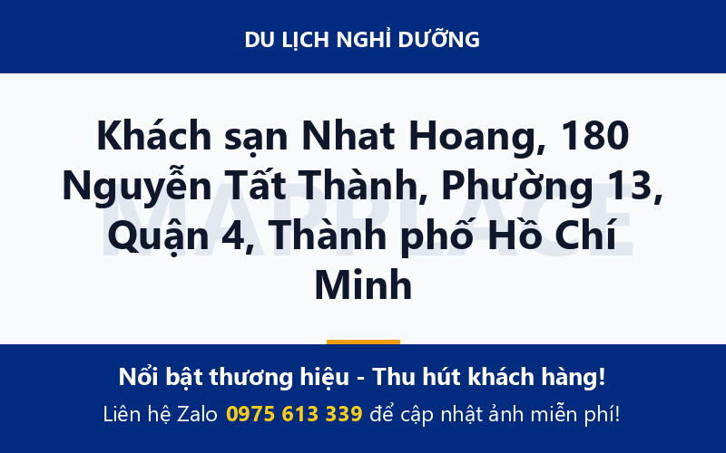 Khách sạn Nhat Hoang, 180 Nguyễn Tất Thành, Phường 13, Quận 4, Thành phố Hồ Chí Minh