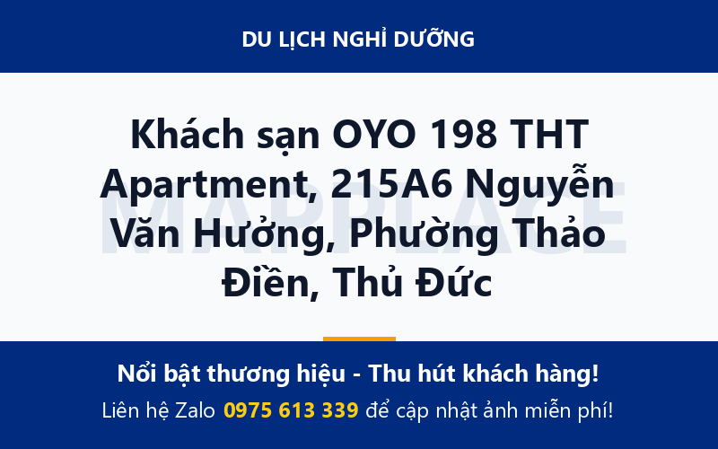 Khách sạn OYO 198 THT Apartment, 215A6 Nguyễn Văn Hưởng, Phường Thảo Điền, Thủ Đức