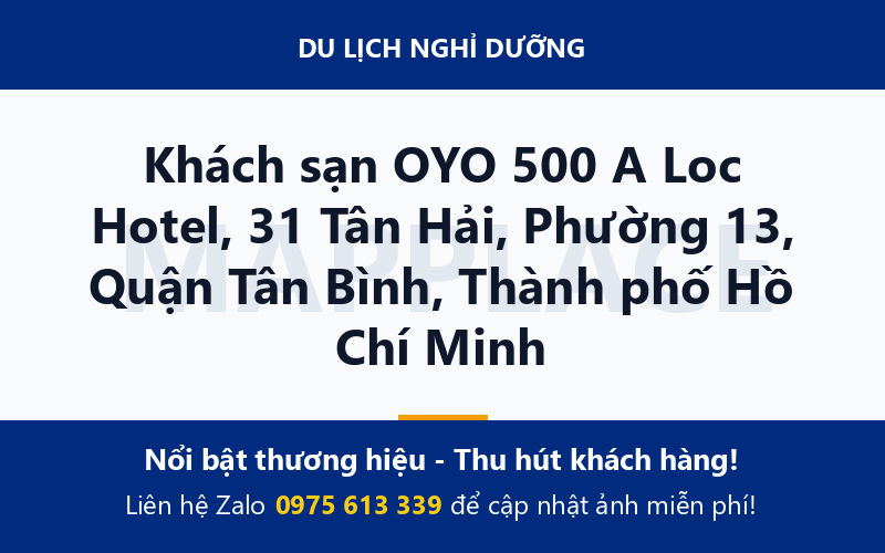 Khách sạn OYO 500 A Loc Hotel, 31 Tân Hải, Phường 13, Quận Tân Bình, Thành phố Hồ Chí Minh