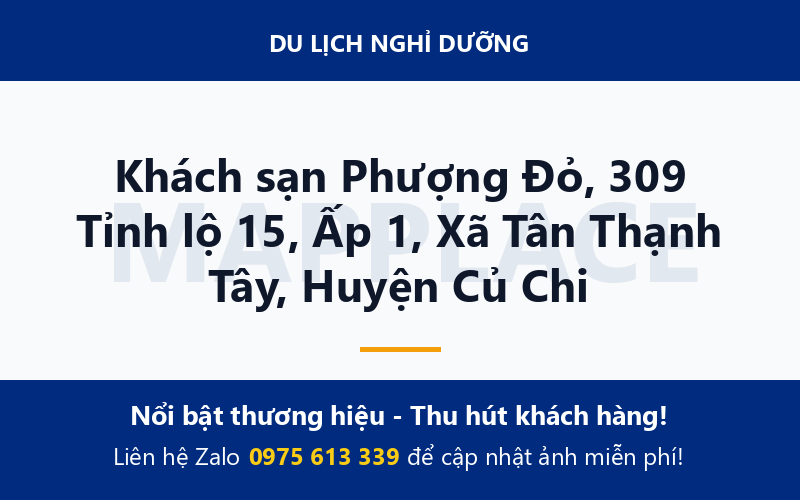 Khách sạn Phượng Đỏ, 309 Tỉnh lộ 15, Ấp 1, Xã Tân Thạnh Tây, Huyện Củ Chi