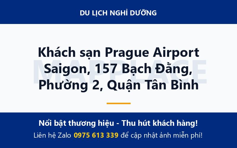 Khách sạn Prague Airport Saigon, 157 Bạch Đằng, Phường 2, Quận Tân Bình