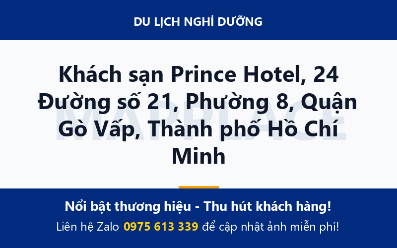 Khách sạn Prince Hotel, 24 Đường số 21, Phường 8, Quận Gò Vấp, Thành phố Hồ Chí Minh
