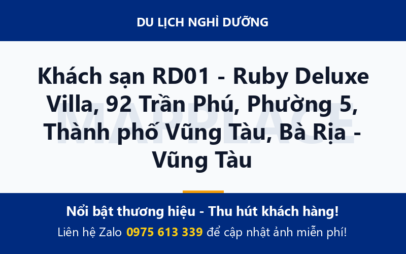 Khách sạn RD01 - Ruby Deluxe Villa, 92 Trần Phú, Phường 5, Thành phố Vũng Tàu, Bà Rịa - Vũng Tàu