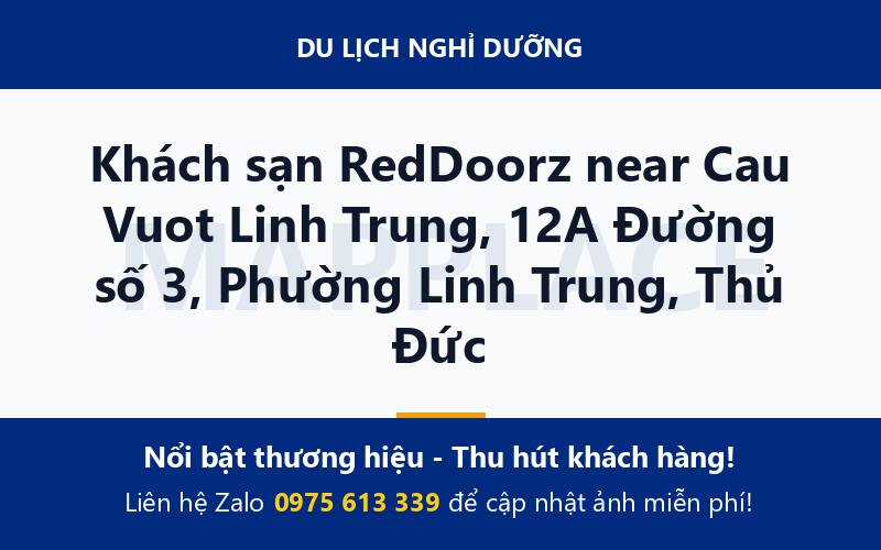 Khách sạn RedDoorz near Cau Vuot Linh Trung, 12A Đường số 3, Phường Linh Trung, Thủ Đức