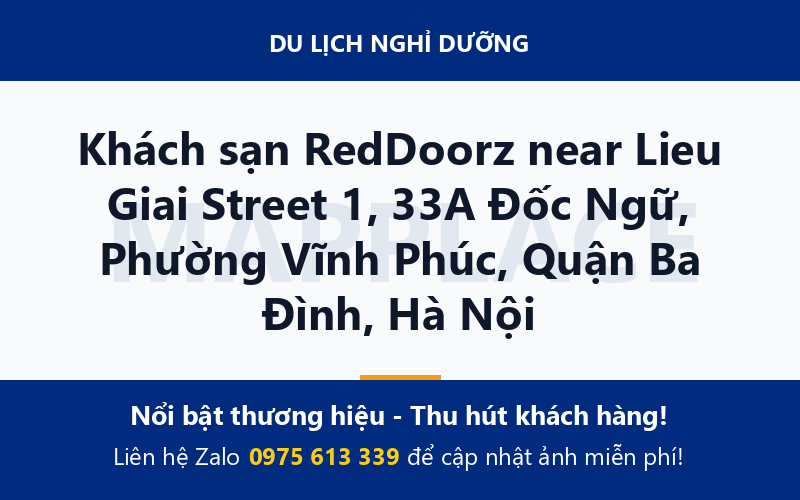 Khách sạn RedDoorz near Lieu Giai Street 1, 33A Đốc Ngữ, Phường Vĩnh Phúc, Quận Ba Đình, Hà Nội