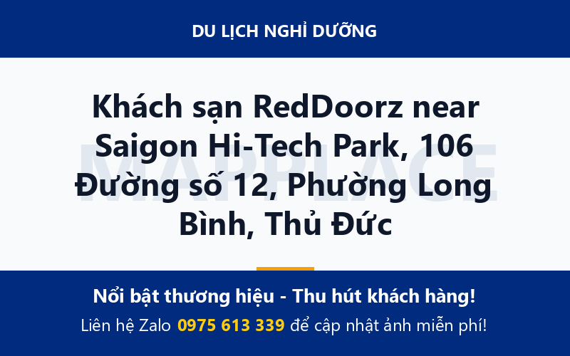 Khách sạn RedDoorz near Saigon Hi-Tech Park, 106 Đường số 12, Phường Long Bình, Thủ Đức