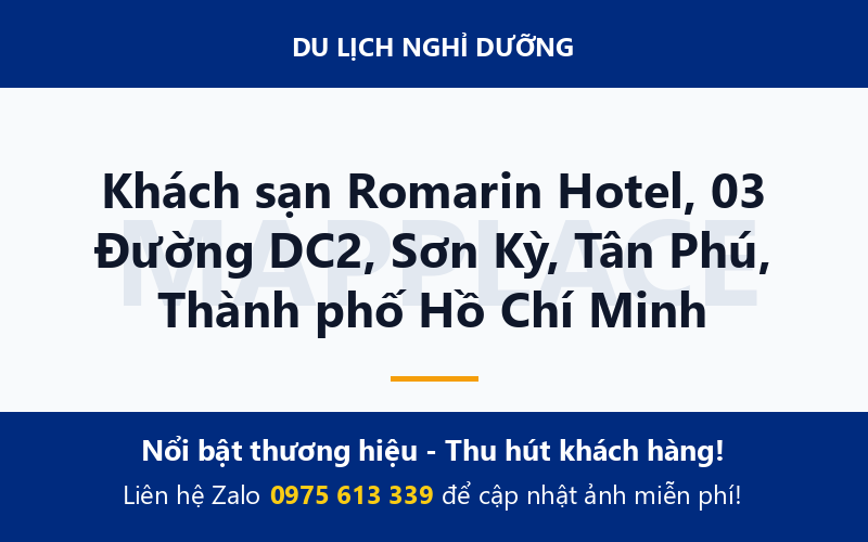 Khách sạn Romarin Hotel, 03 Đường DC2, Sơn Kỳ, Tân Phú, Thành phố Hồ Chí Minh