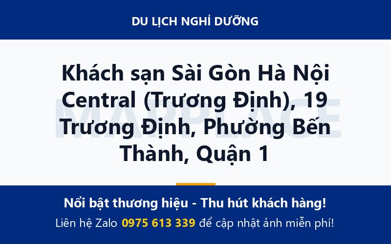 Khách sạn Sài Gòn Hà Nội Central (Trương Định), 19 Trương Định, Phường Bến Thành, Quận 1