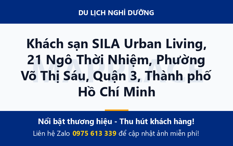 Khách sạn SILA Urban Living, 21 Ngô Thời Nhiệm, Phường Võ Thị Sáu, Quận 3, Thành phố Hồ Chí Minh