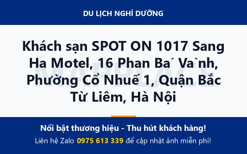 Khách sạn SPOT ON 1017 Sang Ha Motel, 16 Phan Bá Vành, Phường Cổ Nhuế 1, Quận Bắc Từ Liêm, Hà Nội
