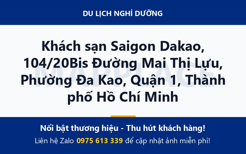 Khách sạn Saigon Dakao, 104/20Bis Đường Mai Thị Lựu, Phường Đa Kao, Quận 1, Thành phố Hồ Chí Minh