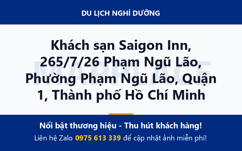 Khách sạn Saigon Inn, 265/7/26 Phạm Ngũ Lão, Phường Phạm Ngũ Lão, Quận 1, Thành phố Hồ Chí Minh