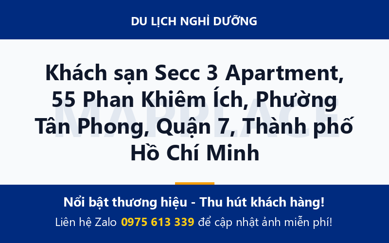 Khách sạn Secc 3 Apartment, 55 Phan Khiêm Ích, Phường Tân Phong, Quận 7, Thành phố Hồ Chí Minh