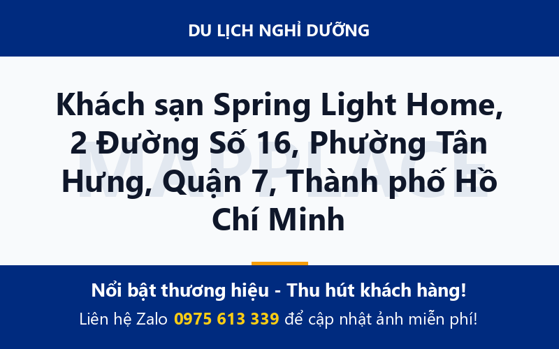 Khách sạn Spring Light Home, 2 Đường Số 16, Phường Tân Hưng, Quận 7, Thành phố Hồ Chí Minh