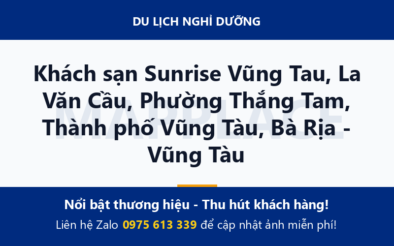 Khách sạn Sunrise Vũng Tau, La Văn Cầu, Phường Thắng Tam, Thành phố Vũng Tàu, Bà Rịa - Vũng Tàu