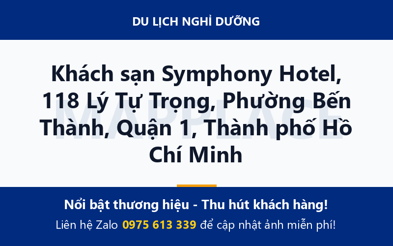 Khách sạn Symphony Hotel, 118 Lý Tự Trọng, Phường Bến Thành, Quận 1, Thành phố Hồ Chí Minh