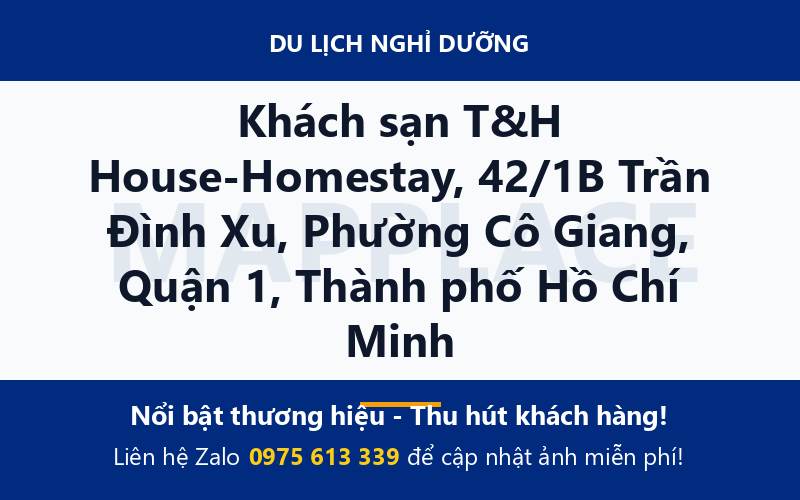 Khách sạn T&H House-Homestay, 42/1B Trần Đình Xu, Phường Cô Giang, Quận 1, Thành phố Hồ Chí Minh