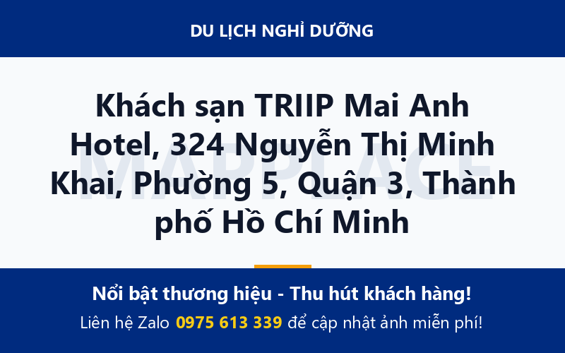 Khách sạn TRIIP Mai Anh Hotel, 324 Nguyễn Thị Minh Khai, Phường 5, Quận 3, Thành phố Hồ Chí Minh