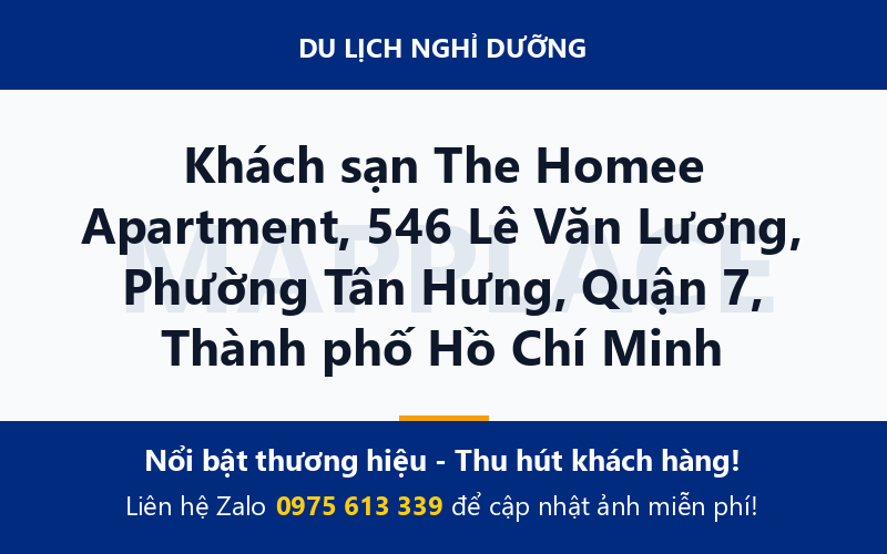 Khách sạn The Homee Apartment, 546 Lê Văn Lương, Phường Tân Hưng, Quận 7, Thành phố Hồ Chí Minh