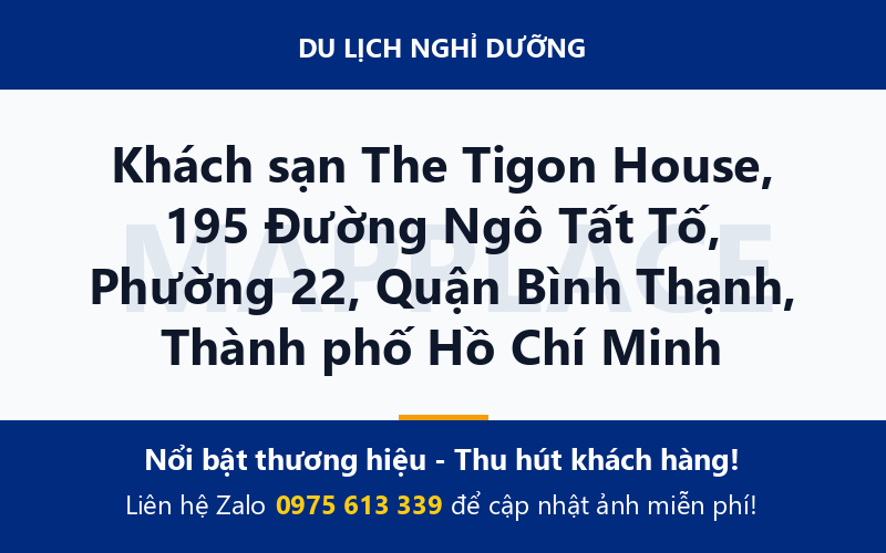 Khách sạn The Tigon House, 195 Đường Ngô Tất Tố, Phường 22, Quận Bình Thạnh, Thành phố Hồ Chí Minh