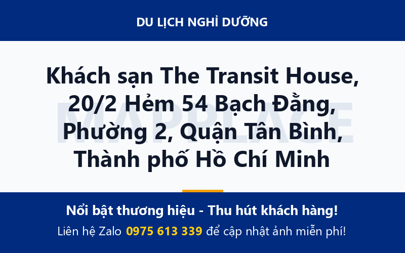 Khách sạn The Transit House, 20/2 Hẻm 54 Bạch Đằng, Phường 2, Quận Tân Bình, Thành phố Hồ Chí Minh