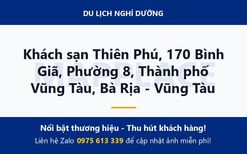 Khách sạn Thiên Phú, 170 Bình Giã, Phường 8, Thành phố Vũng Tàu, Bà Rịa - Vũng Tàu