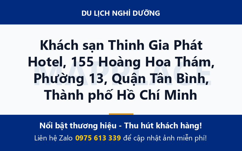 Khách sạn Thinh Gia Phát Hotel, 155 Hoàng Hoa Thám, Phường 13, Quận Tân Bình, Thành phố Hồ Chí Minh