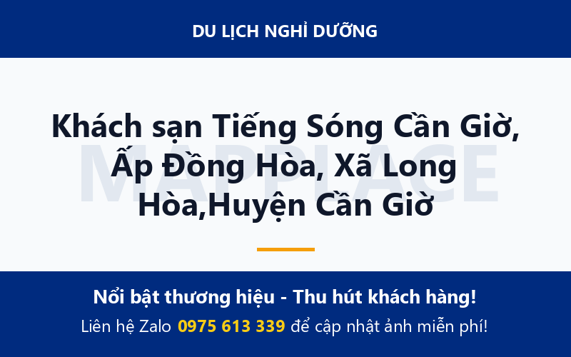 Khách sạn Tiếng Sóng Cần Giờ, Ấp Đồng Hòa, Xã Long Hòa,Huyện Cần Giờ
