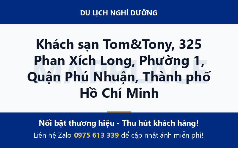 Khách sạn Tom&Tony, 325 Phan Xích Long, Phường 1, Quận Phú Nhuận, Thành phố Hồ Chí Minh