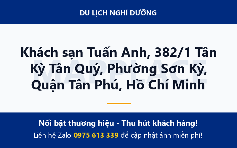 Khách sạn Tuấn Anh, 382/1 Tân Kỳ Tân Quý, Phường Sơn Kỳ, Quận Tân Phú, Hồ Chí Minh