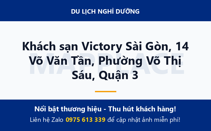 Khách sạn Victory Sài Gòn, 14 Võ Văn Tần, Phường Võ Thị Sáu, Quận 3